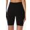 Dam Yogashorts med hög midja, svart bomullsstretch 1