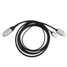 -Compatible to DP Adapter Cable 4K 60Hz with Power Pass for High-Definition Video Computer to Monitor Connection