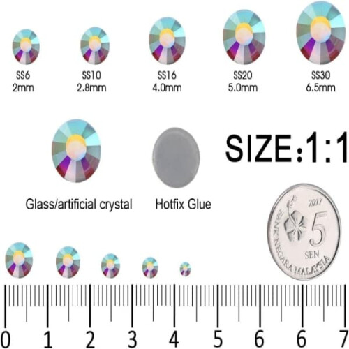 Rhinestones AB Crystal Flatback Green 6530ST 2