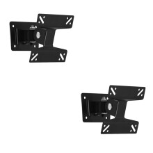 2X Soporte de Montaje En Pared Universal para Pantalla LED LCD de 15-27 Pulgadas Monitor Ajustable En Altura Pared Retráctil para Soporte de TV VESA