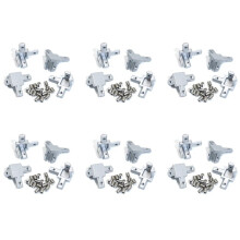 24Pc 2020 Series Conector de Suporte de Canto de 3 Vias para PadrãO Europeu 6mm T Slot 20 x 20mm Perfil de ExtrusãO de Alumínio