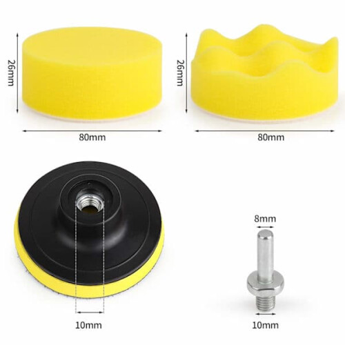 Polishing Pad Set 80mm 11-Piece 2