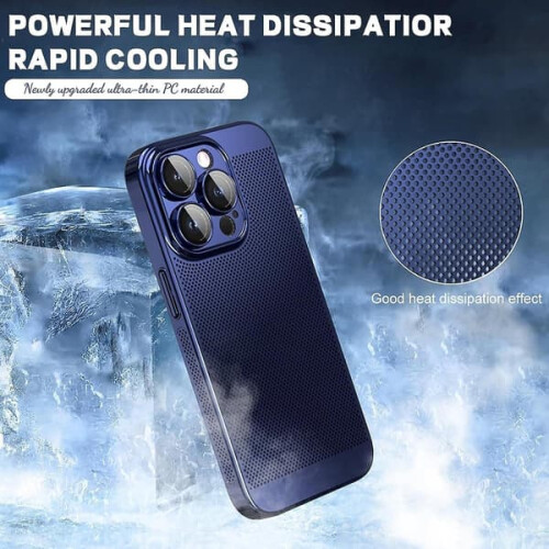 iPhone 15 cooling phone case silver 1