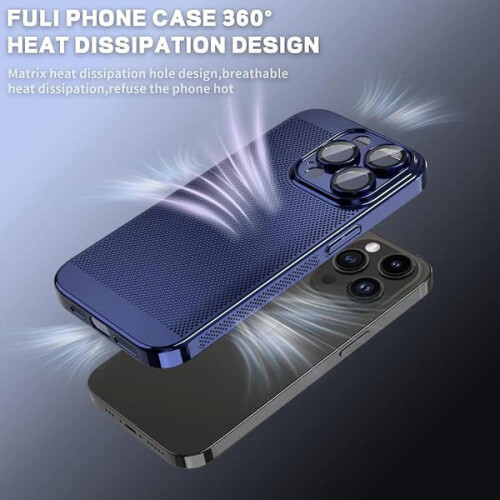 iPhone 15 cooling phone case silver 2