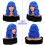 Natural Wavy Bob Wig with Bangs Blue 14 Inch 5