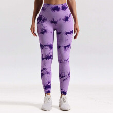 Women's High Waisted Yoga Pants Tie-Dye 1 Pair