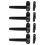 4X Door and Window Handle Lock Casement Window Lock Wheel Handle Black 1