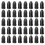 40Pcs Caster Socket Plastic Sleeve Round Inserts, Chair Caster Wheel Stem Insert, 1Inch Wheel, 7/16Inch Inside Stem 1