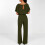 Damen Sommer Kurzarm Jumpsuit Hose 4