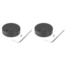 2X Manopola di Controllo del Potenziometro del Volume In Alluminio Massiccio Nero Opaco Conveniente 32X13Mm con Foro da 6 mm