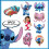 Stitch birthday balloon decoration multicolor foil 2