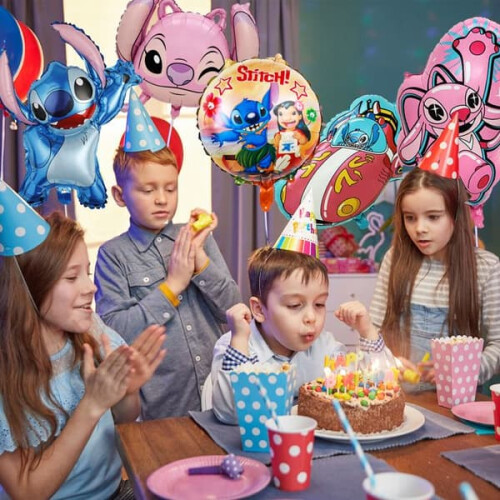 Stitch birthday balloon decoration multicolor foil 2