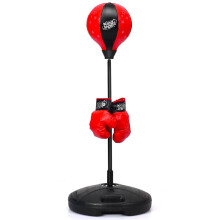 Kids Adjustable Punching Bag Toy Set with Boxing Gloves