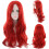 Red curly wig for women 75 cm 2