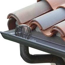 16PCS Gutter Guard Downspouts Filter Strainer Preventing Leaf Debris Branches Roof Moss From Clogging the Pipes