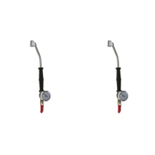 2X 220PSI Däcktrycksmätare med Ventil, Kompressor för Bil, Skåpbil, Cykel, Maximalt Däcktryck 220PSI, Gummihandtag
