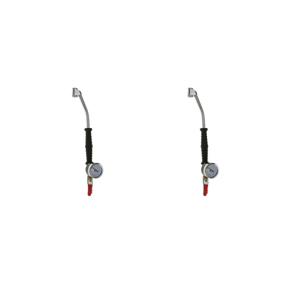 2X 220Psi Air Tyre Pressure Inflator Gauge Valved Compressor For Car Van Bike Tire Maximum Pressure 220Psi Rubber Handle 6033278845527