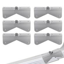 6Pcs Gutter Extension Hinge, Stainless Steel Downspout Extension Hinge ZipHinge Gutter Extension Can Easy Installation