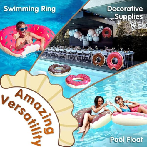 Donut Pool Float Inflatable Ring 1 Piece 2
