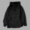 Men's Half Zip Hooded Jacket Black M 2