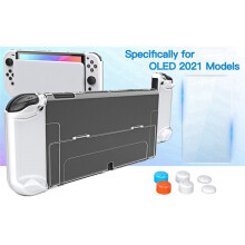 Estuche Acoplable para OLED Modelo, Funda Protectora Transparente para PC con Tapa para el Pulgar para OLED