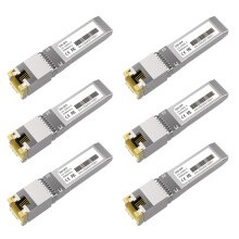 6X 10G SFP+ Module 10GbE Copper SFP Modules Optical Port Turn to RJ45 Ethernet Port Gigabit 1000M Transceiver Module