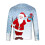 Pull de Noël homme à col rond bleu clair 3D 5