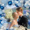 Blue Balloon Set Light Blue Metallic Confetti 60 pcs 4