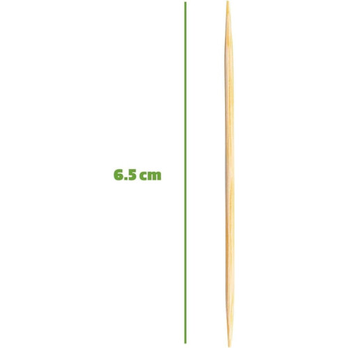 [1500pcs] Bamboo wood toothpicks, round double-pointed toothpicks 1