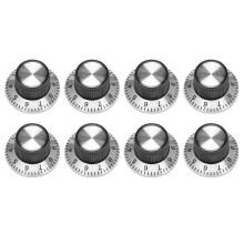 8 x Potentiometer Pot Metal Knob with 0-9 Turntable for 6mm Shaft Knob