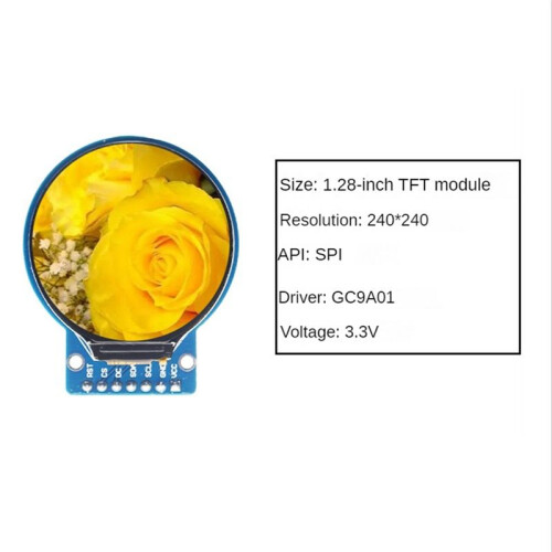 MóDulo de ExibiçãO LCD TFT de 1,28 Polegadas Redonda RGB IPS HD 240X240 ResoluçãO GC9A01 Driver Placa Adaptadora de Interface SPI de 4 Fios