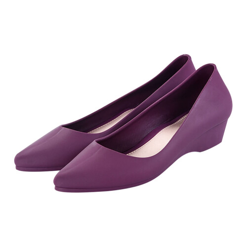 Women's Pointed Toe Ballet Flats Purple Solid 1