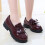 Mädchen-Lederslipper mit Quaste und Schleife, Schulkleid 8