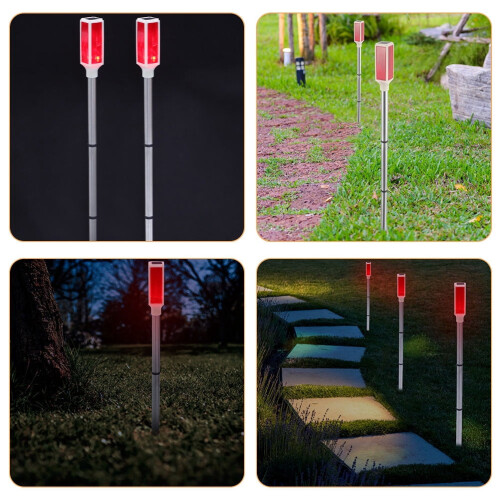 Soilse Marcála Cabhsa Gréine LED Dearg 3 phíosa 2