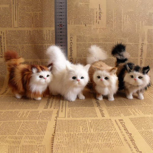Simulation Cat Plush Toy Soft Stuffed Kitten Model One Size 1