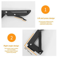 Foldable Desktop Bracket 2Pcs Adjustable Desk Rack Punch-Free Metal Home Office Organizer Computer Desk Extension