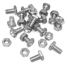 50 Sets Greenhouse Nuts & Bolts Cropped Aluminium Nuts Bolts for Glasshouse Building Repairing Waterproof Universal