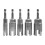 5 PCS Power Wing Nut Driver Set with 1/4 Inch Hex Shank Slot Wing Nuts Drill Bit Socket Wrenches Tools Set for Panel 1