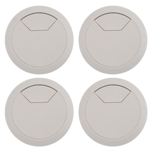 4 Pcs 53mm Drill Hole Plastic Home Computer Desk Cable Cord Grommets