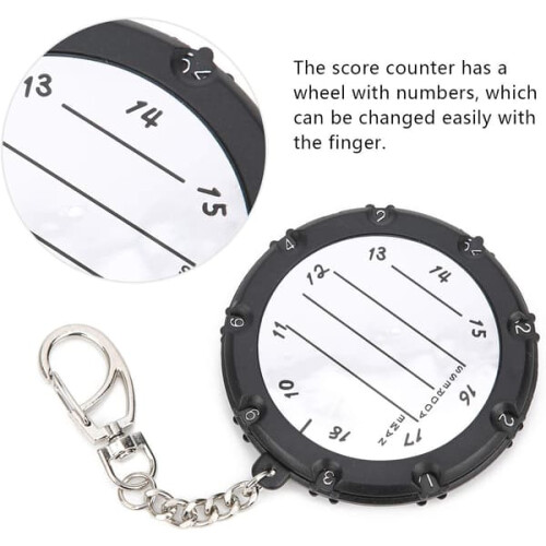 Golf Score Counter Set 2 Pieces Adjustable 18-Hole Plastic 1