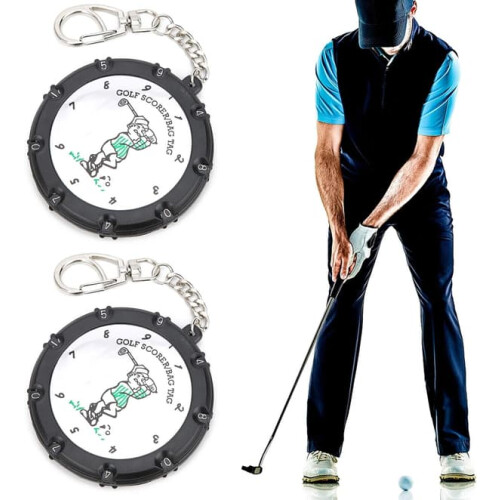 Golf Score Counter Set 2 Pieces Adjustable 18-Hole Plastic 2