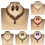 Set da donna composto da girocollo e orecchini a goccia con strass. 3