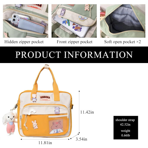 Borsa a tracolla Kawaii in stile giapponese con 2