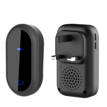 UK-Kontakt Trådlös Dörrklocka Vattentät Doorbell IP68 Home Door Bell Intelligent 4-Nivå Volymkontroll 38 Låtar