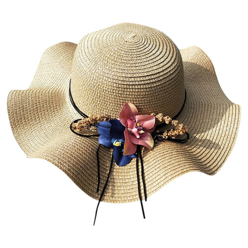 Dame sommersolhat med strå, foldbar 1