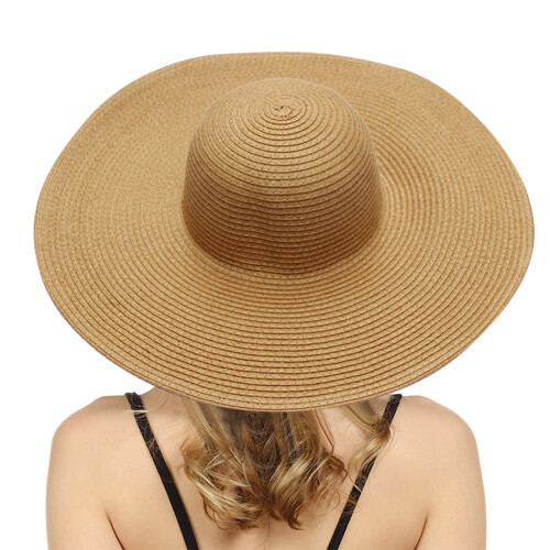 Dame sommersolhat med bred skygge, foldbar