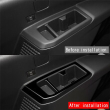 Car Third Row Seats Water Cup Frame Sticker Cup Holder Trim for Prado LC250 2023 Glossy Black