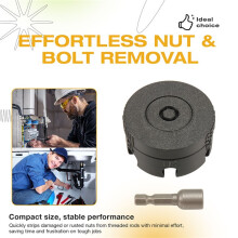 Nut Zipper Drill Attachment, Nuts Remover Bolt Extractor Tool for Conduit Racks, Strut Systems, Hex Shank Nut Driver