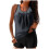Conjunto de biquíni feminino de duas peças com shorts e regata. 2
