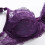 Damen-Push-up-BH aus Spitze, ungefüttert, mit Bügeln, lila, Größe 40B 3